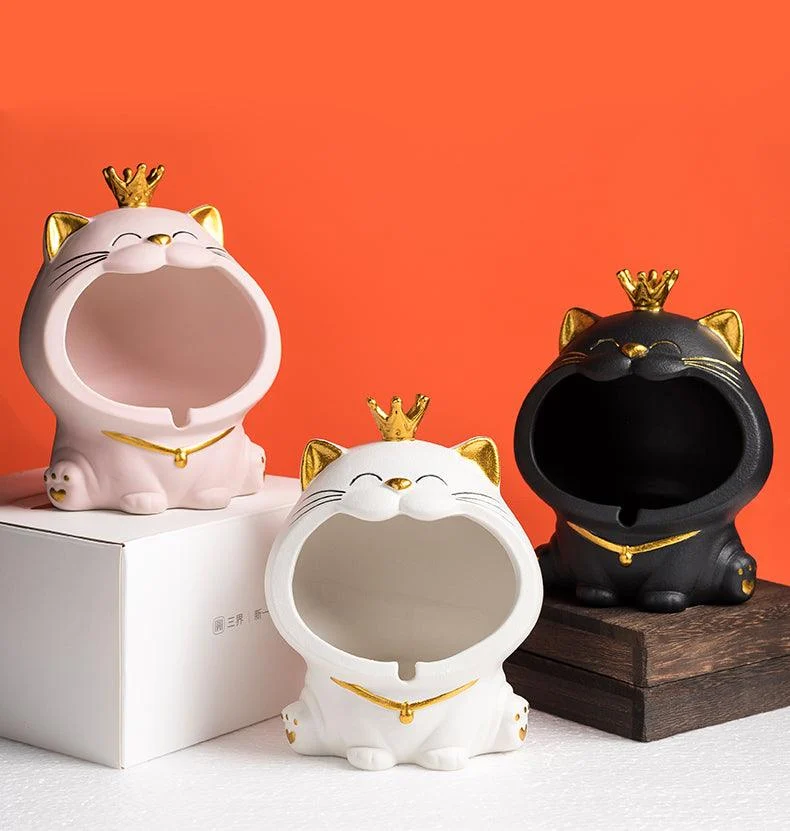Ceramic Laughing Cat Storage/Astray -  - #tag1#