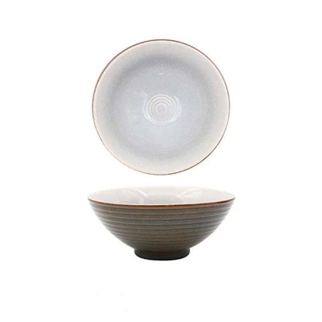 Ceramic Noodle Bowl and Soup Spoons -