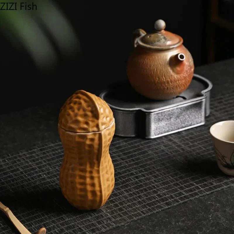 Ceramic_Peanut_Tea_Caddy_With_Lid_-_-_tag1_-4176646 Ceramic Peanut Tea Caddy With Lid - - #tag1#