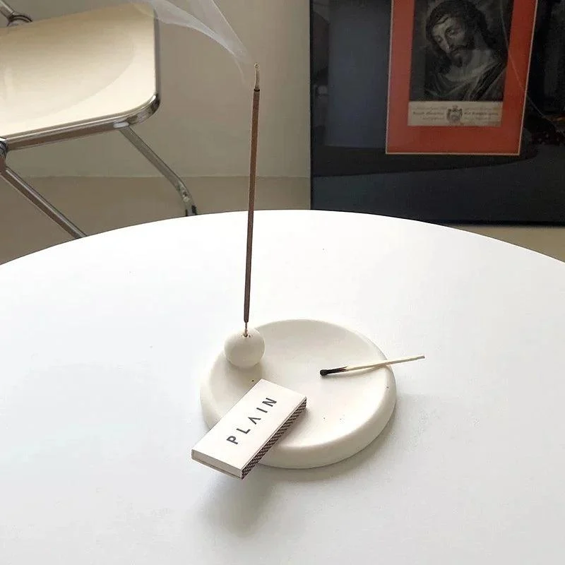 Ceramic_Plain_Incense_Holder_-_-4152599 Ceramic Plain Incense Holder -