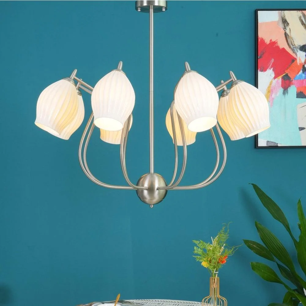 Ceramic_Ribbed_Chandelier_11 Ceramic Ribbed Chandelier 11