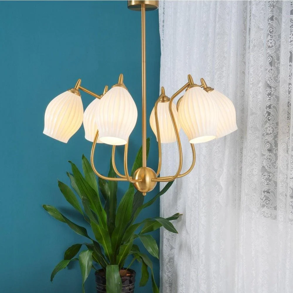 Ceramic_Ribbed_Chandelier_5 Ceramic Ribbed Chandelier 5