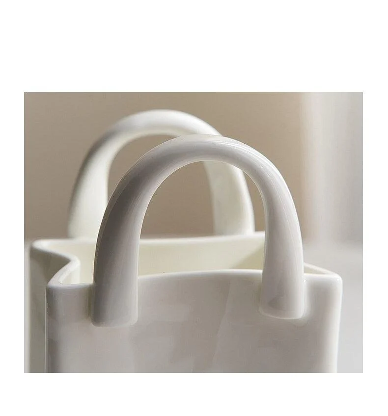 Ceramic_Shopping_Bag_Shape_Vase_-_-4153029 Ceramic Shopping Bag Shape Vase -