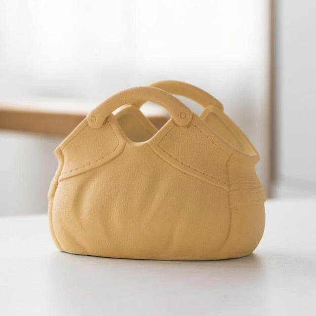 Ceramic_Stylish_Bag_Vase_-_-4153085 Ceramic Stylish Bag Vase -