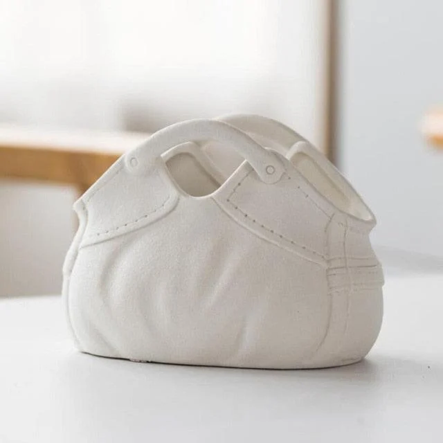 Ceramic_Stylish_Bag_Vase_-_-4153110 Ceramic Stylish Bag Vase -