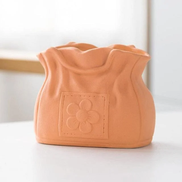 Ceramic_Stylish_Bag_Vase_-_-4153118 Ceramic Stylish Bag Vase -