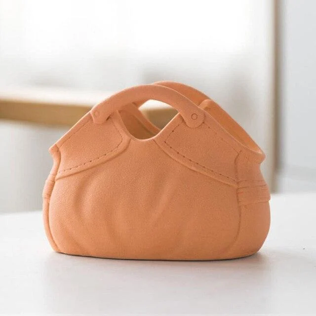 Ceramic_Stylish_Bag_Vase_-_-4153145 Ceramic Stylish Bag Vase -