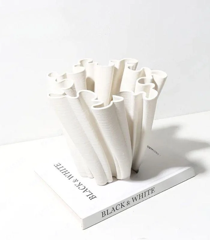 Ceramic_Table_Top_Vase_Twist_Centrepiece_Ceramic_-_-_tag1_-4169676 Ceramic Table Top Vase Twist Centrepiece Ceramic - - #tag1#