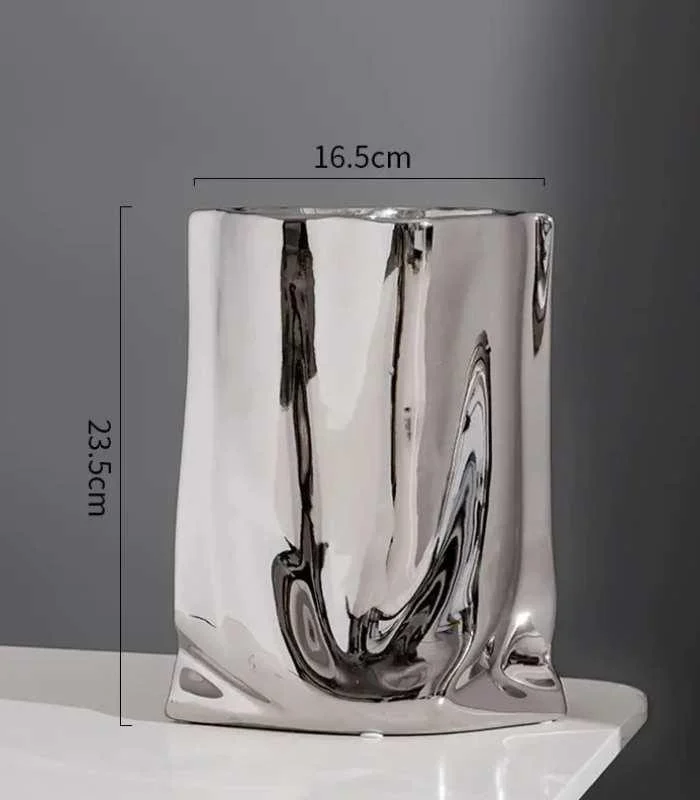 Ceramic_Tabletop_Vase_Paper_Bag_Shape_23.5_cm_-_-_tag1_-4169746 Ceramic Tabletop Vase Paper Bag Shape 23.5 cm - - #tag1#