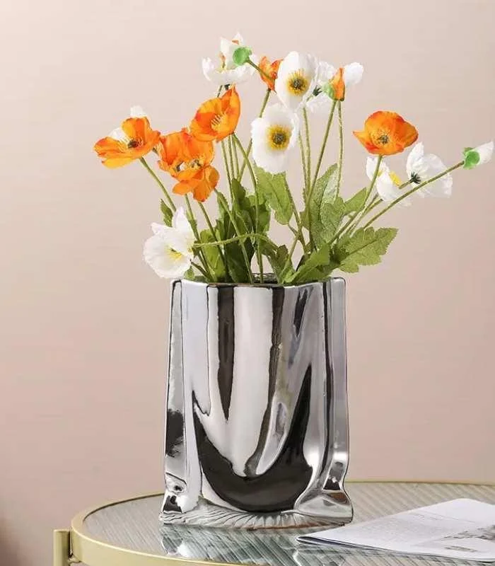 Ceramic_Tabletop_Vase_Paper_Bag_Shape_23.5_cm_-_-_tag1_-4169754 Ceramic Tabletop Vase Paper Bag Shape 23.5 cm - - #tag1#