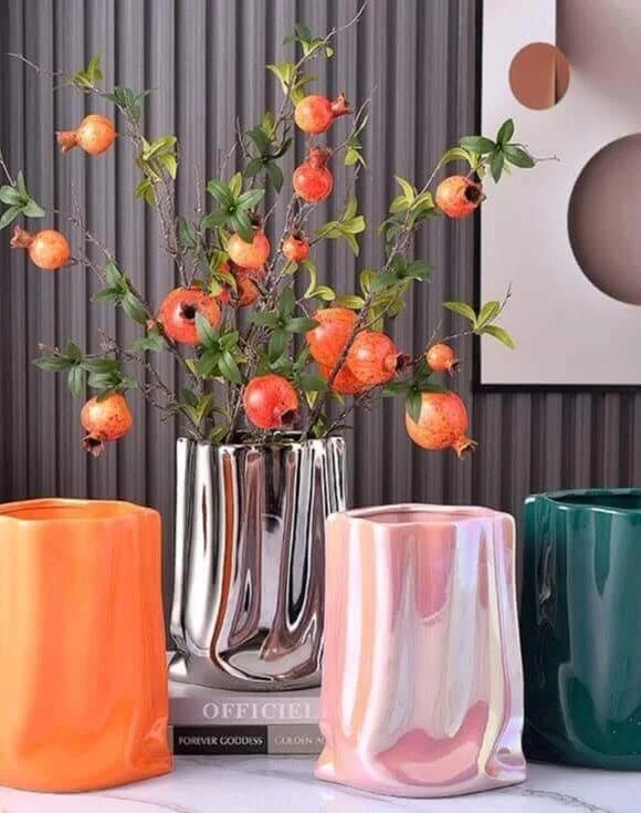Ceramic_Tabletop_Vase_Paper_Bag_Shape_23.5_cm_-_-_tag1_-4169774 Ceramic Tabletop Vase Paper Bag Shape 23.5 cm - - #tag1#