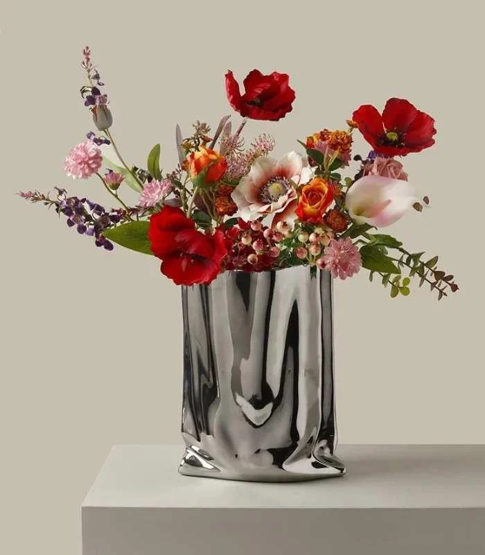 Ceramic_Tabletop_Vase_Paper_Bag_Shape_23.5_cm_-_-_tag1_-4169796 Ceramic Tabletop Vase Paper Bag Shape 23.5 cm - - #tag1#