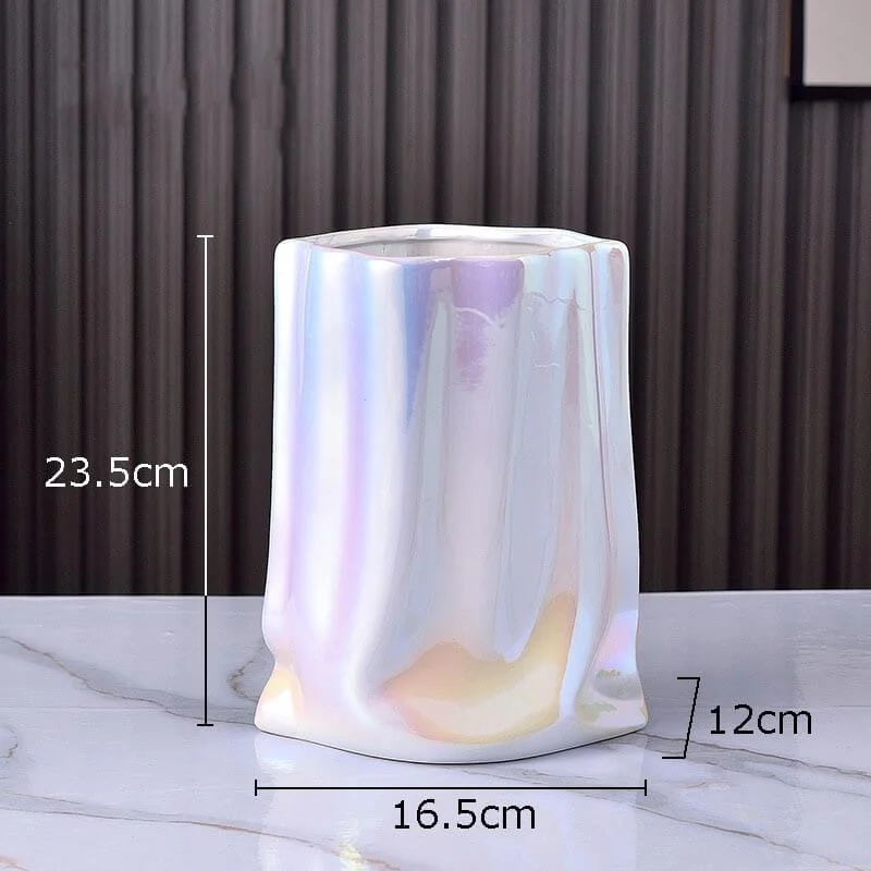 Ceramic_Tabletop_Vase_Paper_Bag_Shape_23.5_cm_-_-_tag1_-4169803 Ceramic Tabletop Vase Paper Bag Shape 23.5 cm - - #tag1#