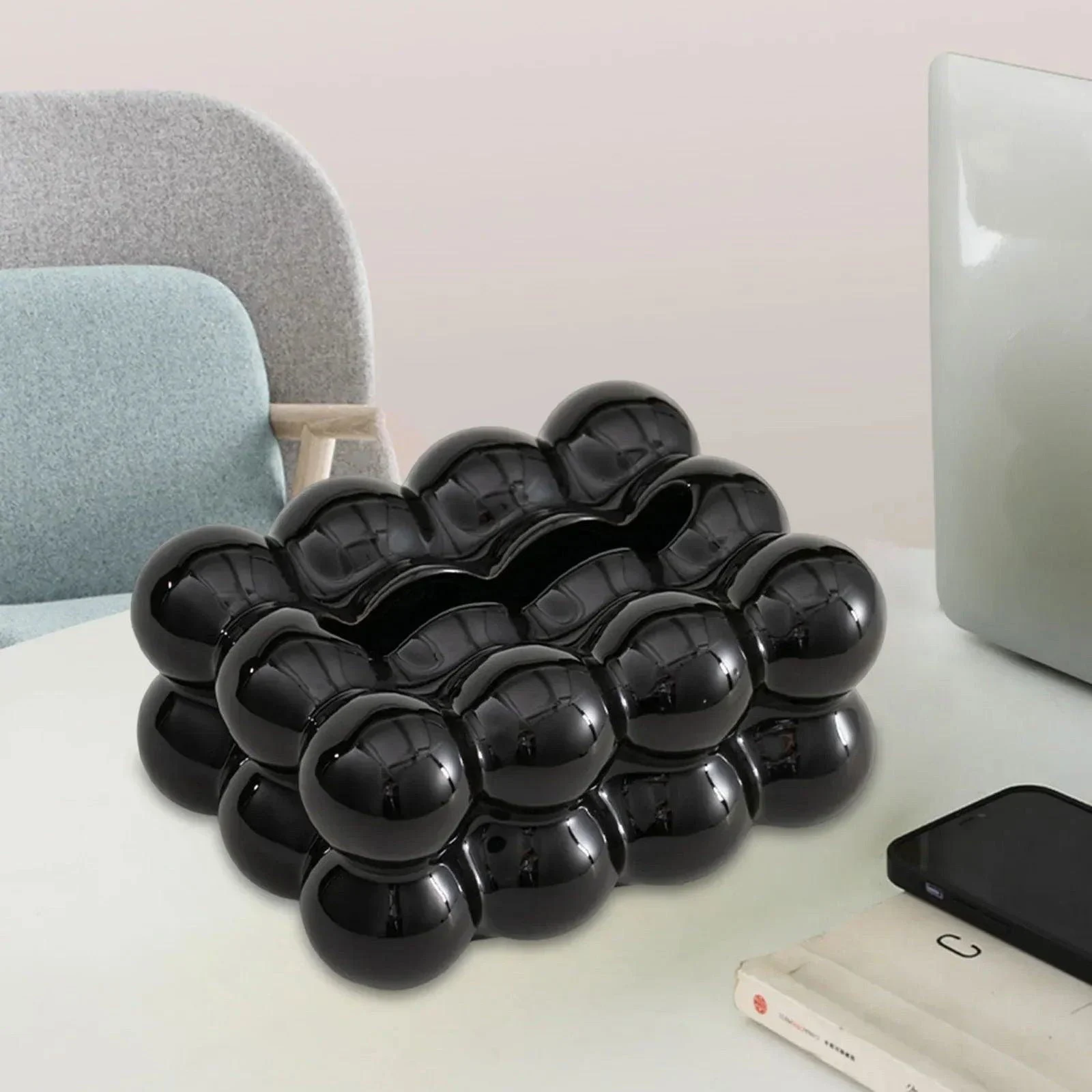 Ceramics_Bubble_Marshmello_Tissue_Holder_-_-4153588 Ceramics Bubble Marshmello Tissue Holder -