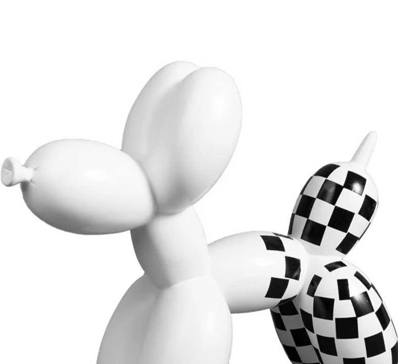 Checked_balloon_dog_ornament_-_-4154922 Checked balloon dog ornament -