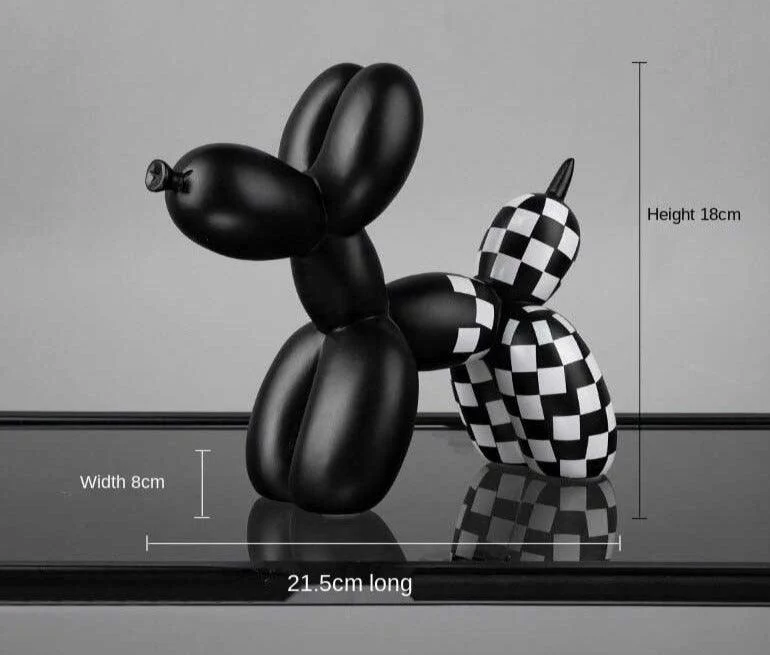 Checked_balloon_dog_ornament_-_-4154926 Checked balloon dog ornament -
