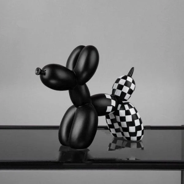 Checkered_Balloon_Dog_Figurines_-_-4155105 Checkered Balloon Dog Figurines -