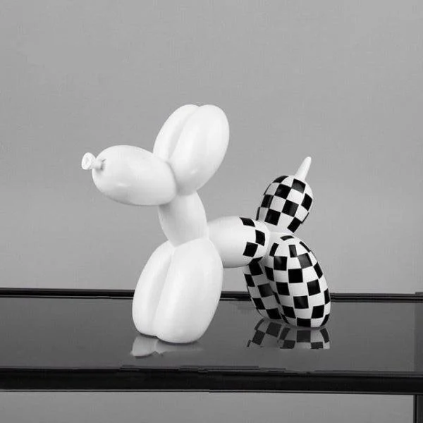 Checkered_Balloon_Dog_Figurines_-_-4155111 Checkered Balloon Dog Figurines -