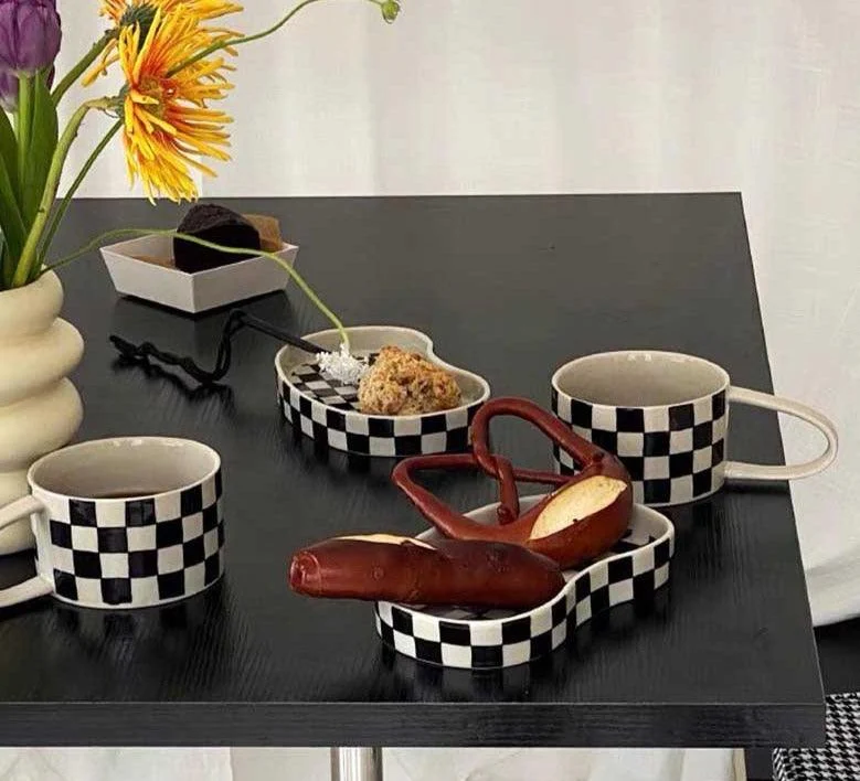 Checkered_Ceramic_Cup_Mug_-_-4155153 Checkered Ceramic Cup Mug -
