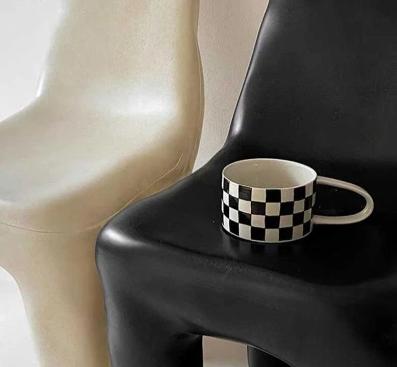 Checkered_Ceramic_Cup_Mug_-_-4155176 Checkered Ceramic Cup Mug -