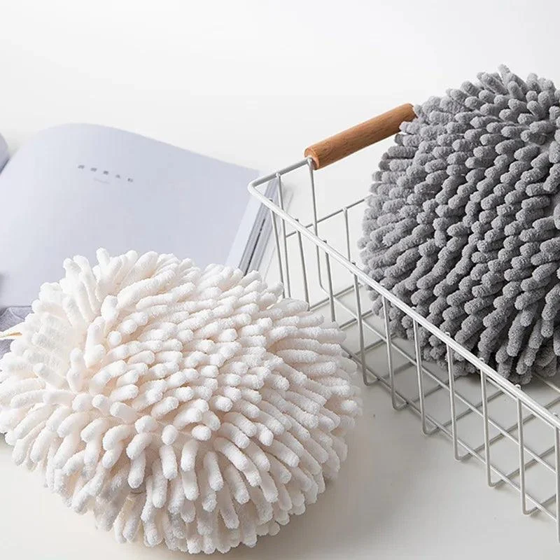 Chenille Hand Towels Hand Towel Ball with Hanging Loops-Microfiber Towels -