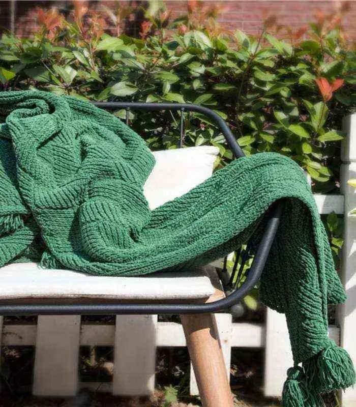 Chenille_Stripe_Plaid_Blanket_Soft_with_Tassels_Throw_1kg_-_-_tag1_-4172003 Chenille Stripe Plaid Blanket Soft with Tassels Throw 1kg - - #tag1#