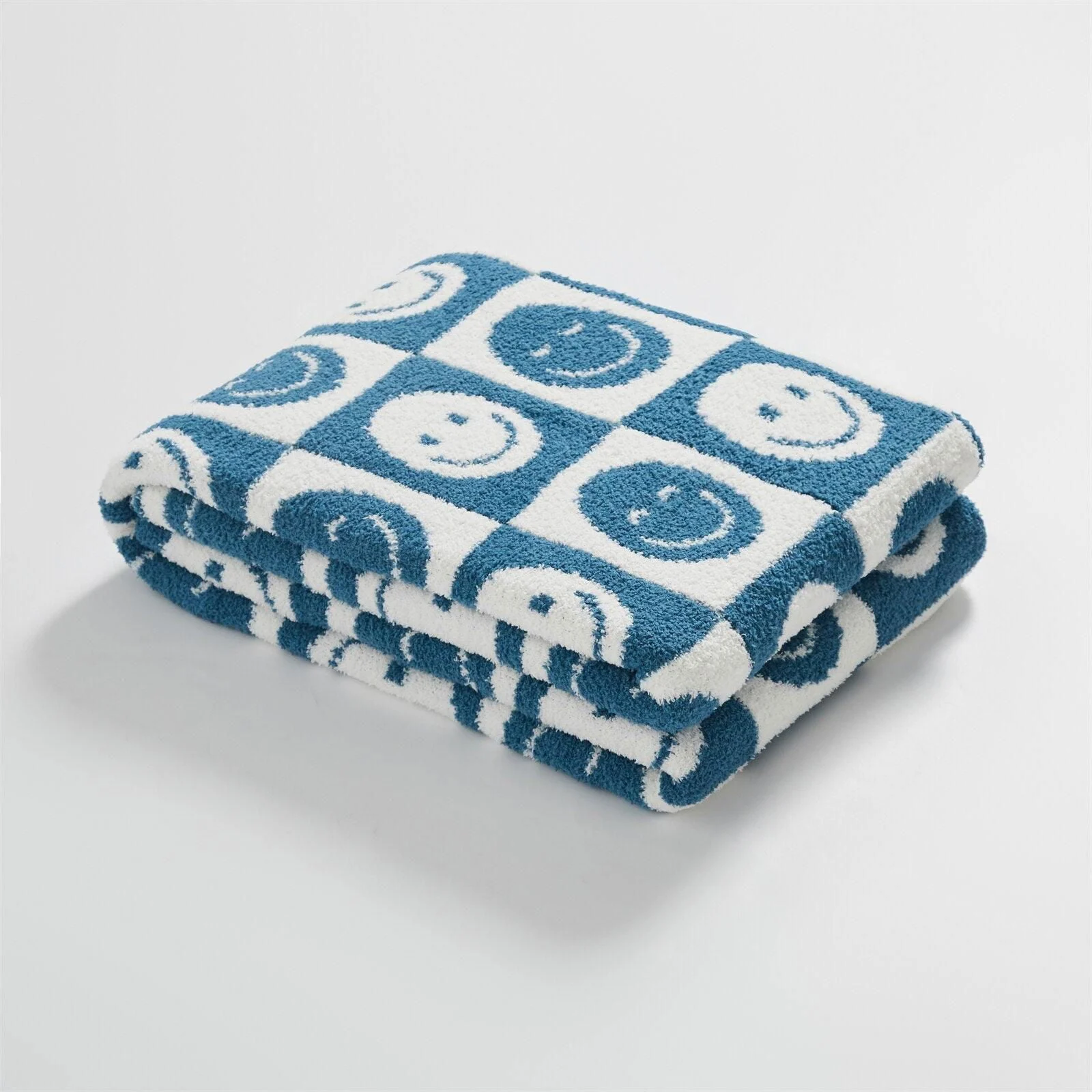 Chequered 'Smile' Meme Pattern Checked Blanket -  - #tag1#