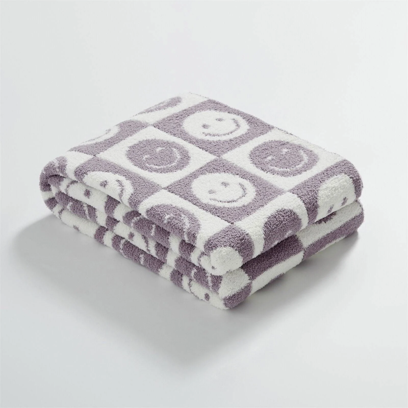 Chequered 'Smile' Meme Pattern Checked Blanket -  - #tag1#