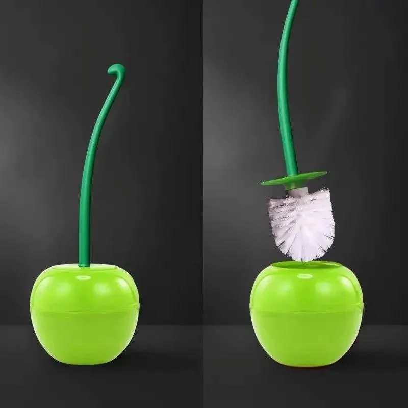 Cherry + Apple Toilet Brush + Holder - - #tag1#