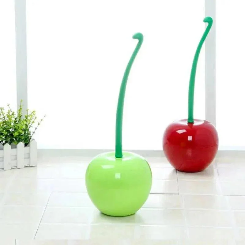 Cherry + Apple Toilet Brush + Holder -  - #tag1#