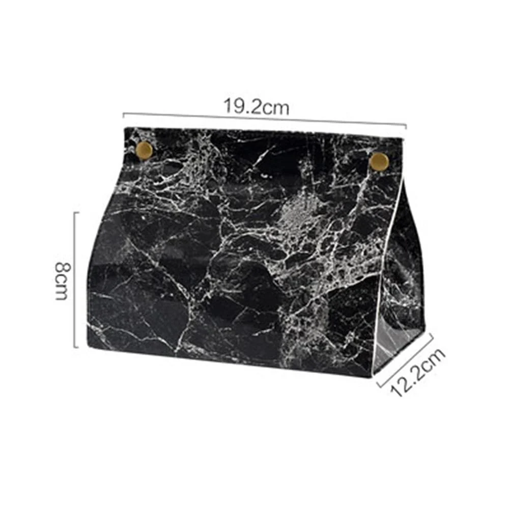 Chic Tissue Case Box Container Pu Leather Marble Pattern Home Car Towel Napkin Papers Bag Holder 7665ae58 E80e 4f7d B161 6daf1642a4c6