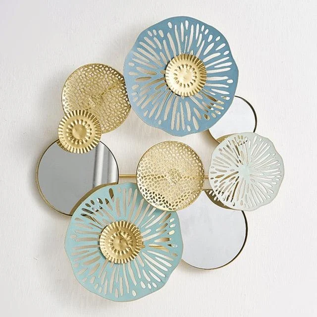Chic_Flower_Round_Metal_Wall_Art_-_-4156261 Chic Flower Round Metal Wall Art -