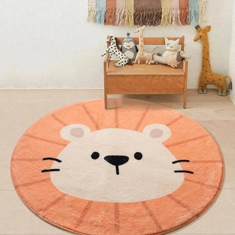 Children's Round Cartoon Bedroom Rug -  - #tag1#