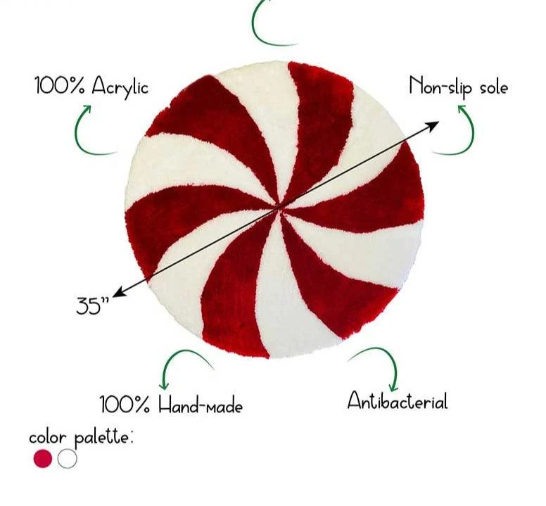 Christmas_Fluffy_Red_Lollipop_Candy_Rug_-_-4157331 Christmas Fluffy Red Lollipop Candy Rug -