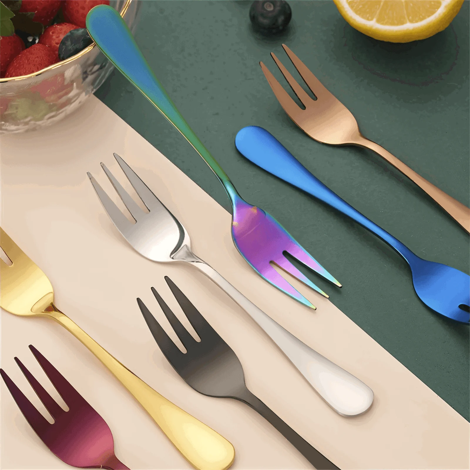 ChromaForks-_4-6-piece_dessert_fork_sets-_salad_forks-_stainless_steel_forks_-_-_tag1_-4175977 ChromaForks- 4/6-piece dessert fork sets- salad forks- stainless steel forks - - #tag1#