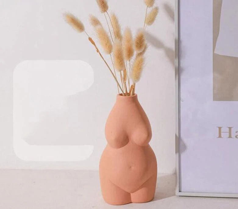 Chubby_Ceramic_Nude_Body_Vase_For_Flowers_-_-4157814 Chubby Ceramic Nude Body Vase For Flowers -