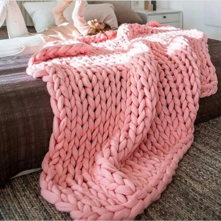 Chunky_Merino_Knitted_Blanket_-_-4158237 Chunky Merino Knitted Blanket -