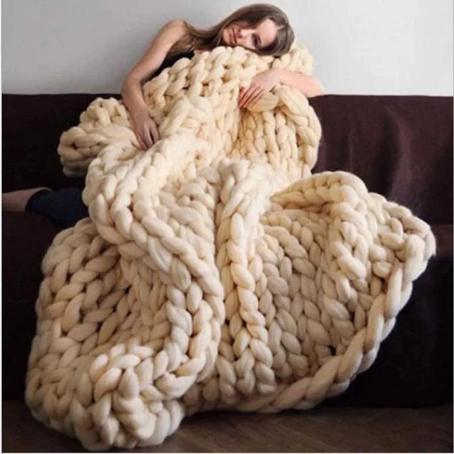 Chunky_Merino_Knitted_Blanket_-_-4158252 Chunky Merino Knitted Blanket -