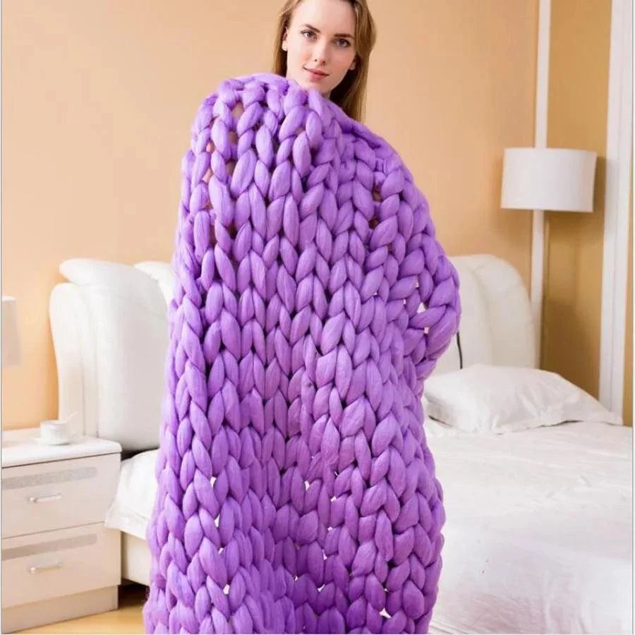 Chunky_Merino_Knitted_Blanket_-_-4158269 Chunky Merino Knitted Blanket -