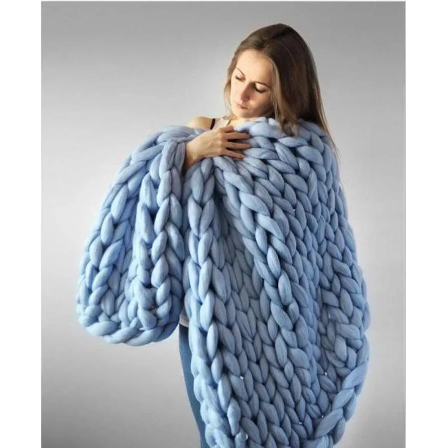 Chunky_Merino_Knitted_Blanket_-_-4158309 Chunky Merino Knitted Blanket -