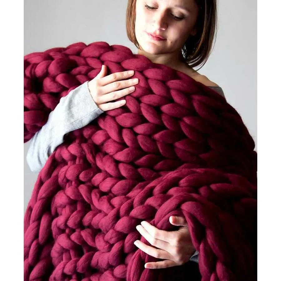 Chunky_Merino_Knitted_Blanket_-_-4158323 Chunky Merino Knitted Blanket -