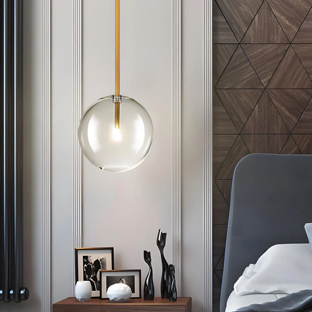 Clear Glass Ball Pendant Lamp -  - #tag1#