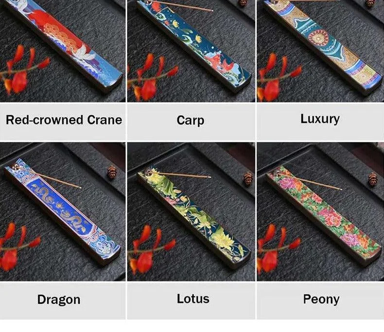 Cloisonne_Blue_Ceramic_Incense_Stick_Holder_-_-4160101 Cloisonne Blue Ceramic Incense Stick Holder -
