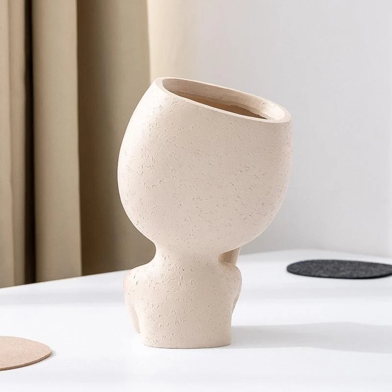 Closed_Eyes_Face_Planter_Pot_-_-4160195 Closed Eyes Face Planter Pot -