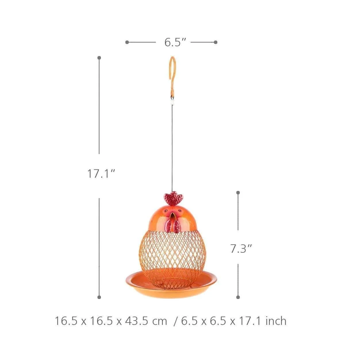 Cock_Shaped_Wild_Bird_Outdoor_Garden_Feeder_-_Whimsical_Fun_Addition_to_Your_Garden_-_-4160719 Cock Shaped Wild Bird Outdoor Garden Feeder - Whimsical & Fun Addition to Your Garden -