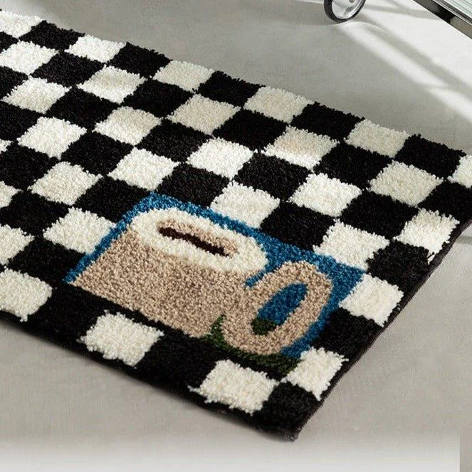 Coffee Checkered Mat - - #tag1#