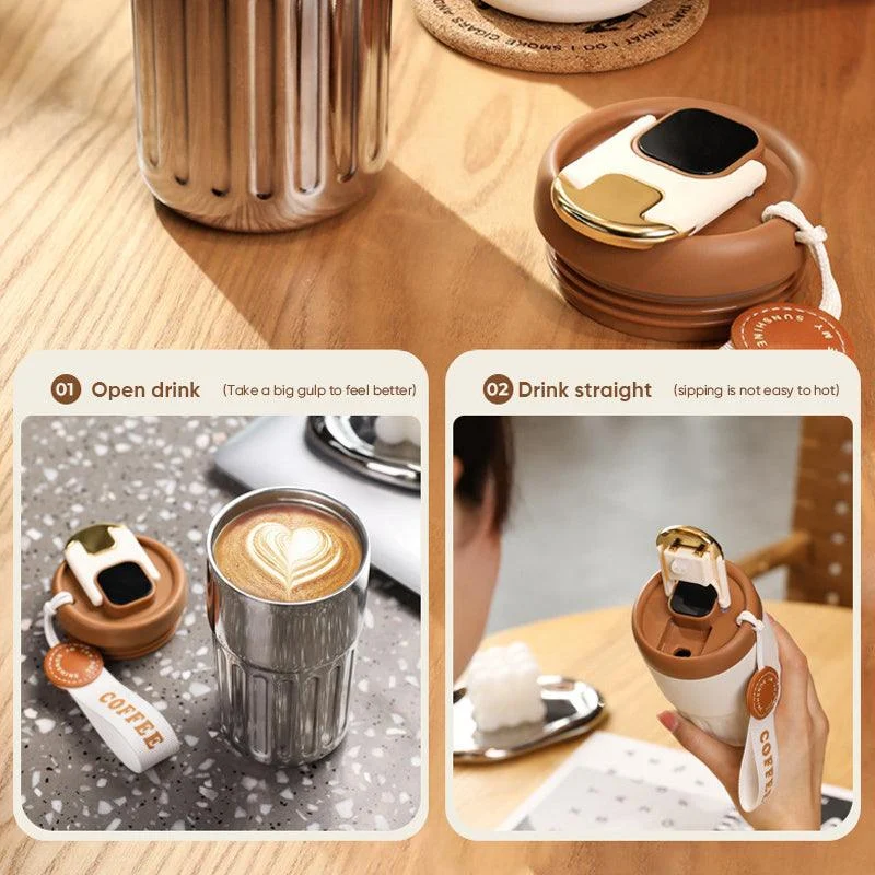 Coffee Thermos With Temperature Display -  - #tag1#