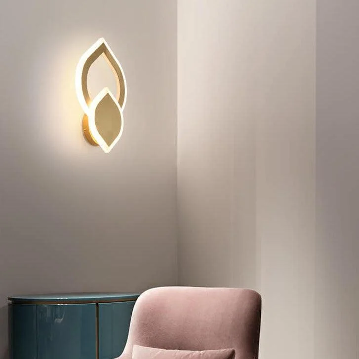 ColorLicht - Modern LED wall lamp in leaf shape with 3 interchangeable colors -  - #tag1#