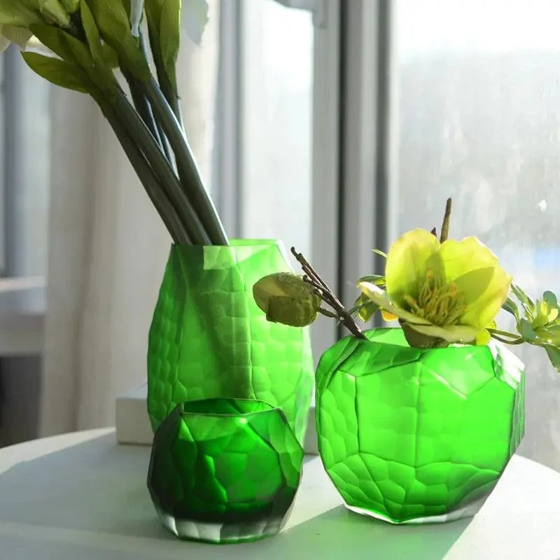 Colored Glass Vase -