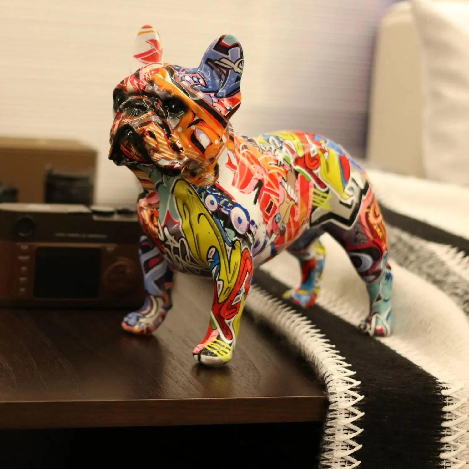 Colorful French Bulldog Sculpture - - #tag1#